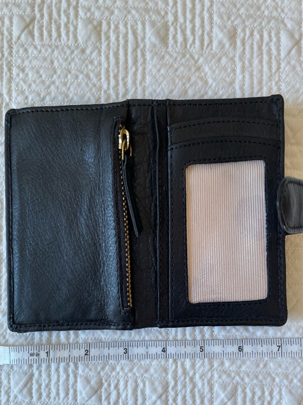 Margot New York Lizzie small bifold leather wallet in black - Picture 11 of 13